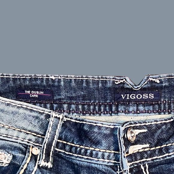 Plus Size Vigoss The Dublin Denim Capri Size 13/14 - Picture 2 of 7